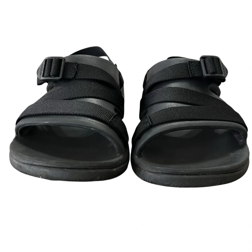 CHACO CHILLOS MENS BLACK SLIDES ADJUSTABLE SPORTS SANDAL WITH HEEL STRAP SIZE 8